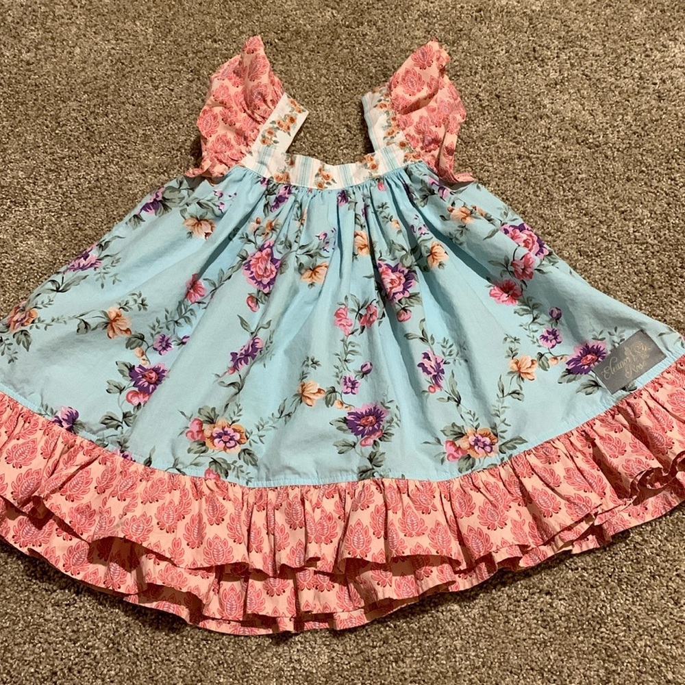 Eleanor Rose Sleeveless Floral Dress - Sz 3-4